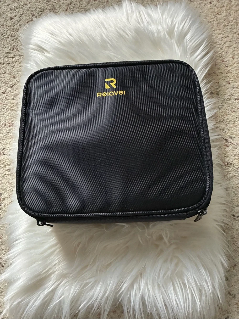 Relavel Black Travel Case with Gold Logo